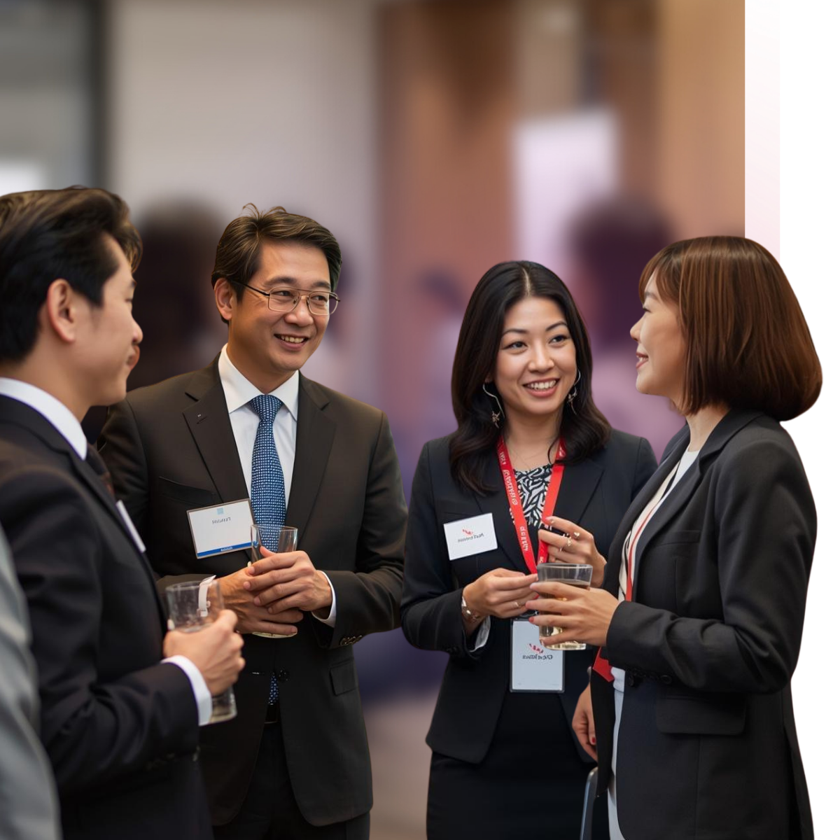 Japan business events with business professionals socialising