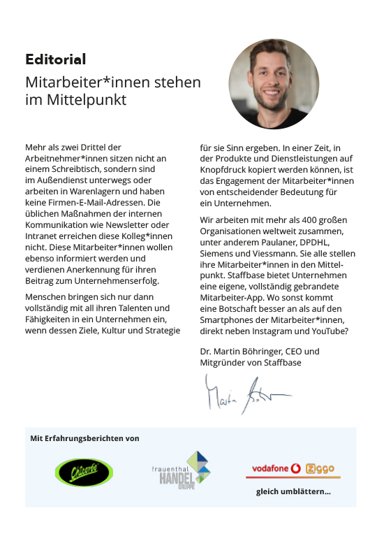 Ratgeber Interne Kommunikation Handelsunternehmen Seite 1 Editorial