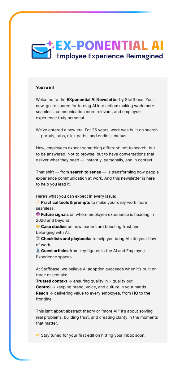 Exponential AI Newsletter Email