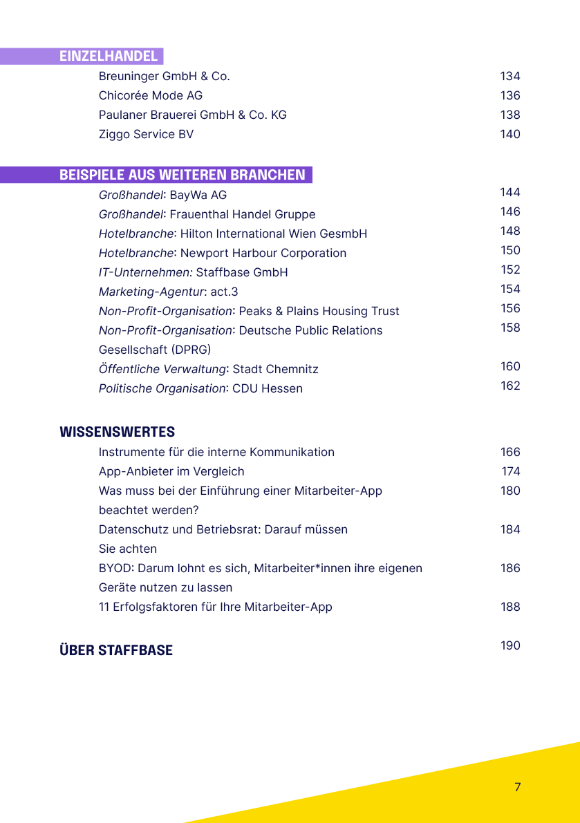 Inhaltsverzeichnis Seite 3 - Das große Buch der Mitarbeiter-Apps