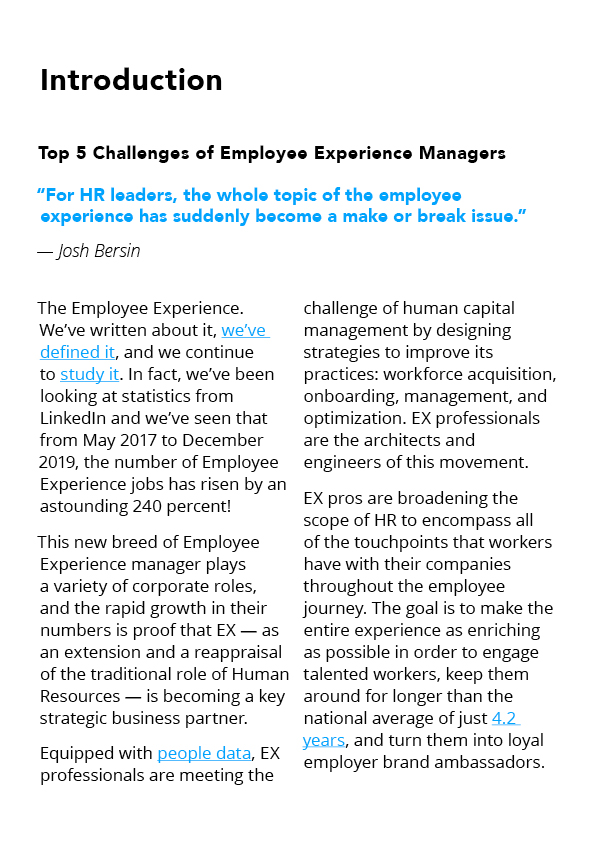 Top 5 Challenges of Employee Experience Managers Introduction
